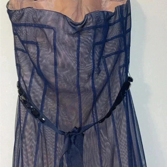 Adriana Papell Navy strapless gown, size 8 - Picture 6 of 8